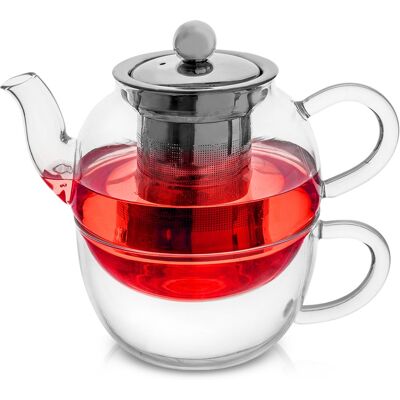 Orion Dzbanek z filiżanką do herbaty szklany z zaparzaczem 300+350 ml 2 el. Orion Dzbanek z filiżanką do herbaty szklany z zaparzaczem 300+350 ml 2 el.