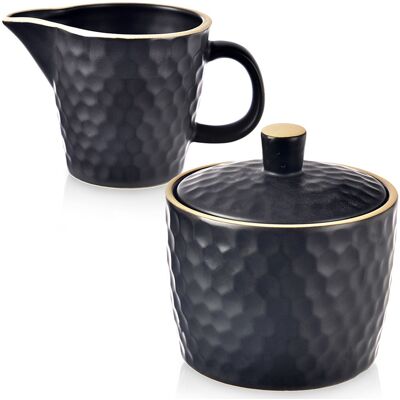 Orion Cukierniczka i mlecznik ceramiczne czarne TEA TIME 100 ml / 320 ml 2 el. Orion Cukierniczka i mlecznik ceramiczne czarne TEA TIME 100 ml / 320 ml 2 el.