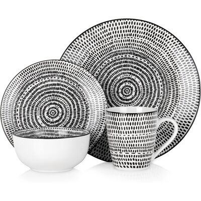 Excellent Houseware Zestaw serwis obiadowy porcelanowy 16 el. Excellent Houseware Zestaw serwis obiadowy porcelanowy 16 el.