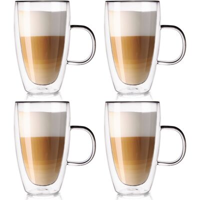 Orion Szklanka termiczna z podwójną ścianką do kawy latte DOUBLE 430 ml 4 szt. Orion Szklanka termiczna z podwójną ścianką do kawy latte DOUBLE 430 ml 4 szt.