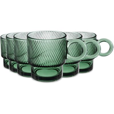 Orion Szklanki do kawy i herbaty zielone VERDE 300 ml 6 szt. Orion Szklanki do kawy i herbaty zielone VERDE 300 ml 6 szt.