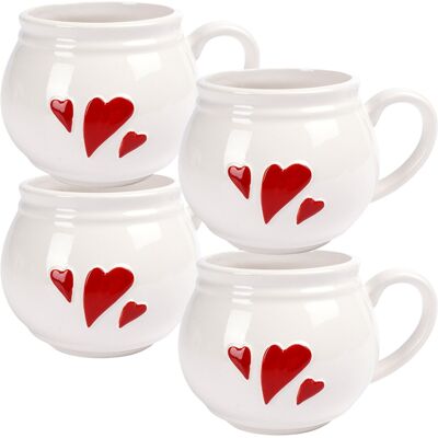 Orion Kubek ceramiczny SERCE 430 ml 4 szt. Orion Kubek ceramiczny SERCE 430 ml 4 szt.