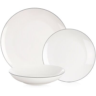 Orion Zestaw serwis obiadowy porcelanowy biały DECORA 18 el. Orion Zestaw serwis obiadowy porcelanowy biały DECORA 18 el.