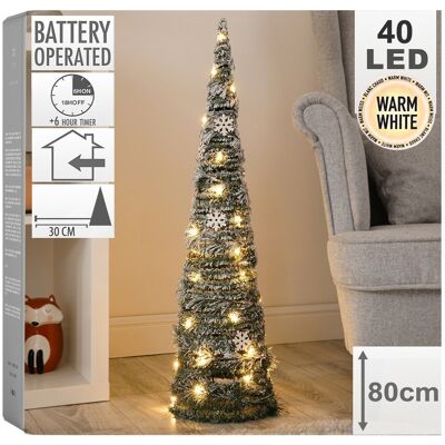 Vilde Choinka świecąca stożek zielona 40 LED 80 cm Vilde Choinka świecąca stożek zielona 40 LED 80 cm