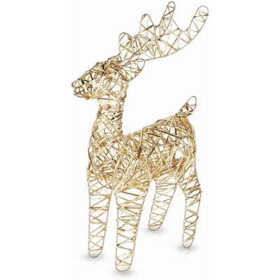 Home Styling Decoration Renifer świecący złoty 25 LED 34 cm Home Styling Decoration Renifer świecący złoty 25 LED 34 cm