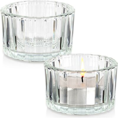 Home Styling Collection Świecznik szklany na tealight 5,7 cm 2 szt. Home Styling Collection Świecznik szklany na tealight 5,7 cm 2 szt.