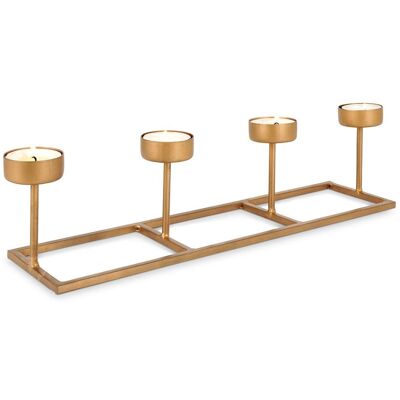Złota świecznik z kolekcji Home Styling na 4 tealight - Podstawka na świece Złota świecznik z kolekcji Home Styling na 4 tealight - Podstawka na świece