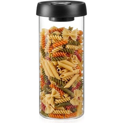 Excellent Houseware Pojemnik na produkty sypkie szklany z pokrywką próżniowy 1,2 l Excellent Houseware Pojemnik na produkty sypkie szklany z pokrywką próżniowy 1,2 l
