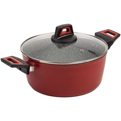 NAVA Garnek granitowy ze szklaną pokrywką TAURUS 24 cm, 4,2 l NAVA Garnek granitowy ze szklaną pokrywką TAURUS 24 cm, 4,2 l