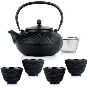 Vilde Czajnik do herbaty z zaparzaczem żeliwny emaliowany i czarki CAST LINE 1 l / 60 ml, 6 el. Vilde Czajnik do herbaty z zaparzaczem żeliwny emaliowany i czarki CAST LINE 1 l / 60 ml, 6 el.