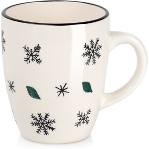 Hit Kubek ceramiczny płatki śniegu 350 ml Hit Kubek ceramiczny płatki śniegu 350 ml