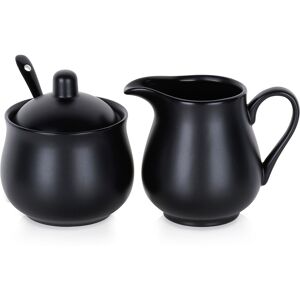 Vilde Cukierniczka i mlecznik porcelanowe czarne 3el. Vilde Cukierniczka i mlecznik porcelanowe czarne 3el.