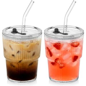 Vilde Kubki szklane z pokrywką i słomką 340 ml 2 szt. Vilde Kubki szklane z pokrywką i słomką 340 ml 2 szt.