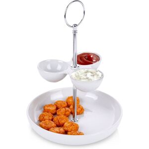 Alpina Patera porcelanowa biała 2-poziomowa 22 cm Alpina Patera porcelanowa biała 2-poziomowa 22 cm