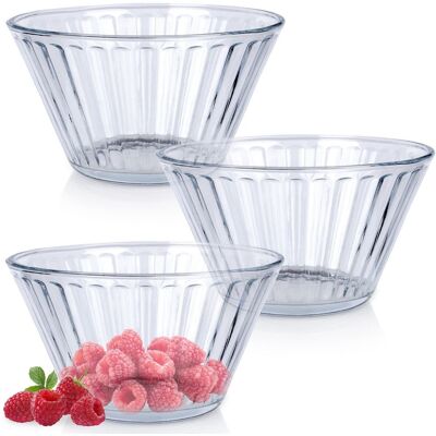 Excellent Houseware Miseczki szklane 11,5cm, 270 ml 3 szt. Excellent Houseware Miseczki szklane 11,5cm, 270 ml 3 szt.