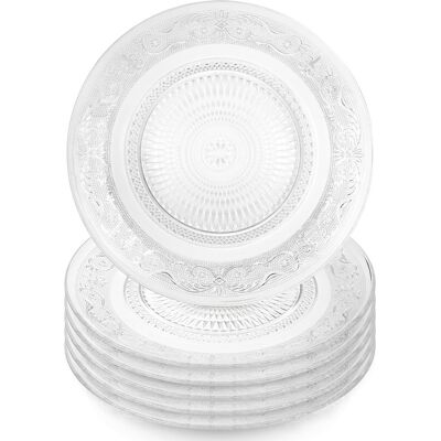 Vilde Talerze obiadowe płytkie szklane 25 cm 6 szt. Vilde Talerze obiadowe płytkie szklane 25 cm 6 szt.