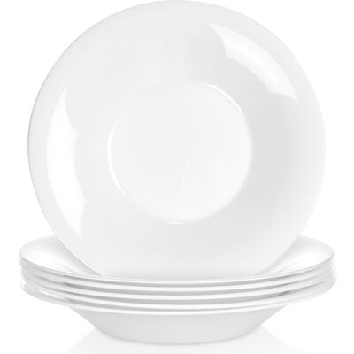 Vilde Talerze obiadowe głębokie szklane białe 21,5 cm, 400 ml 6 szt. Vilde Talerze obiadowe głębokie szklane białe 21,5 cm, 400 ml 6 szt.