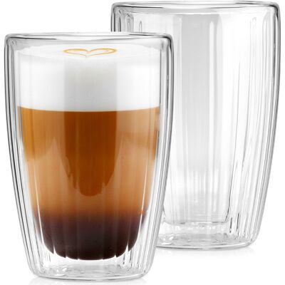 Excellent Houseware Szklanki termiczne z podwójną ścianką do kawy i herbaty 350 ml 2 szt. Excellent Houseware Szklanki termiczne z podwójną ścianką do kawy i herbaty 350 ml 2 szt.