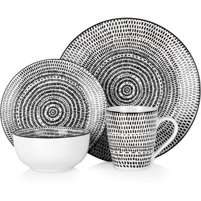 Excellent Houseware Zestaw serwis obiadowy porcelanowy 16 el. Excellent Houseware Zestaw serwis obiadowy porcelanowy 16 el.