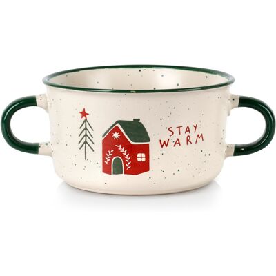 Siaki Collection Miska bulionówka ceramiczna świąteczna 625 ml Siaki Collection Miska bulionówka ceramiczna świąteczna 625 ml