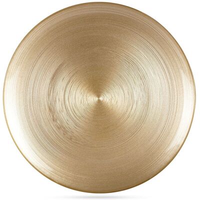 Vilde Talerz obiadowy płytki szklany złoty 32,5 cm Vilde Talerz obiadowy płytki szklany złoty 32,5 cm