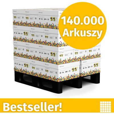 Infowerk Papier do drukarki Papier do kopiowania 140000 arkuszy 28 x 5000 A4 80g Jasna biel Premium CIE 160 Zwycięzca testu Certyfikat środowiskowy 100% PEFC Infowerk Papier do drukarki Papier do kopiowania 140000 arkuszy 28 x 5000 A4 80g Jasna biel Premium CIE 160 Zwycięzca testu Certyfikat środowiskowy 100% PEFC