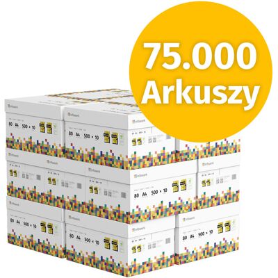 Infowerk Papier do drukarki Papier do kopiowania 75000 arkuszy 150 x 500 A4 80g Jasna biel Premium CIE 160 Zwycięzca testu Certyfikat środowiskowy 100% PEFC Infowerk Papier do drukarki Papier do kopiowania 75000 arkuszy 150 x 500 A4 80g Jasna biel Premium CIE 160 Zwycięzca testu Certyfikat środowiskowy 100% PEFC
