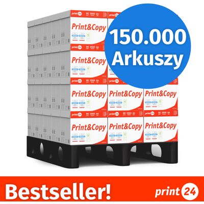 print24 Papier do drukarki Papier do kopiowania 150000 arkuszy 60 x 2500 A4 80g Jasna biel Premium CIE 160 Zwycięzca testu Certyfikat środowiskowy 100% PEFC print24 Papier do drukarki Papier do kopiowania 150000 arkuszy 60 x 2500 A4 80g Jasna biel Premium CIE 160 Zwycięzca testu Certyfikat środowiskowy 100% PEFC