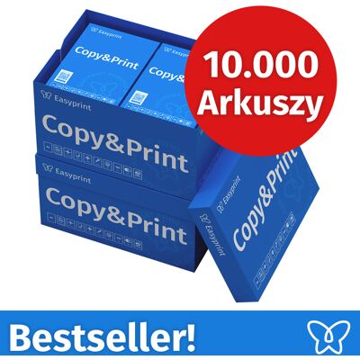 NOWOŚĆ! Papier do drukarek Easyprint Papier do kopiowania 10000 arkuszy 20 x 500 A4 Jasnobiały Premium Zwycięzca testu CIE 160 Certyfikat środowiskowy 100% PEFC NOWOŚĆ! Papier do drukarek Easyprint Papier do kopiowania 10000 arkuszy 20 x 500 A4 Jasnobiały Premium Zwycięzca testu CIE 160 Certyfikat środowiskowy 100% PEFC