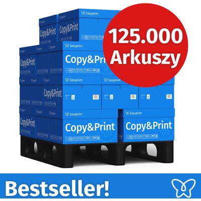 NOWOŚĆ! Papier do drukarek Easyprint Papier do kopiowania 125000 arkuszy 25 x 5000 A4 Jasnobiały Premium Zwycięzca testu CIE 160 Certyfikat środowiskowy 100% PEFC NOWOŚĆ! Papier do drukarek Easyprint Papier do kopiowania 125000 arkuszy 25 x 5000 A4 Jasnobiały Premium Zwycięzca testu CIE 160 Certyfikat środowiskowy 100% PEFC