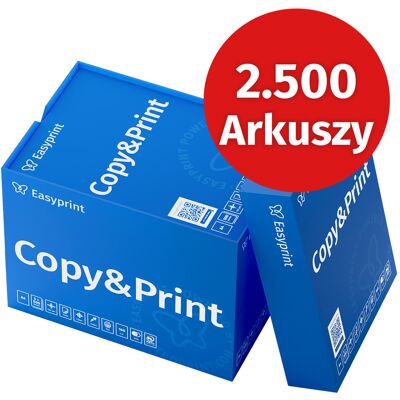 NOWOŚĆ! Papier do drukarek Easyprint Papier do kopiowania 2500 arkuszy 5 x 500 A4 Jasnobiały Premium Zwycięzca testu CIE 160 Certyfikat środowiskowy 100% PEFC NOWOŚĆ! Papier do drukarek Easyprint Papier do kopiowania 2500 arkuszy 5 x 500 A4 Jasnobiały Premium Zwycięzca testu CIE 160 Certyfikat środowiskowy 100% PEFC