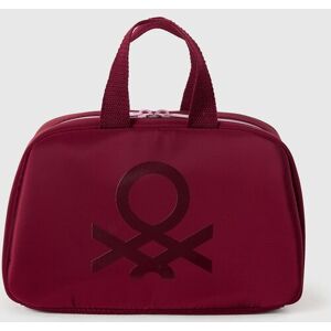 United Benetton, Beauty Case With Logo, Burgundy, Women United Benetton, Beauty Case With Logo, Burgundy, Women