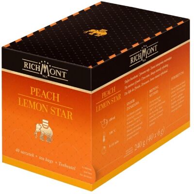Owocowa herbata Richmont Peach Lemon Star - 40x6g Owocowa herbata Richmont Peach Lemon Star - 40x6g