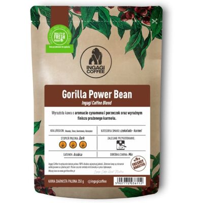 Kawa ziarnista Ingagi Coffee Gorilla Power Bean 1kg Kawa ziarnista Ingagi Coffee Gorilla Power Bean 1kg