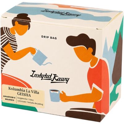 Drip Bag Instytut Kawy Kolumbia La Villa GEISHA Box 6x12g Drip Bag Instytut Kawy Kolumbia La Villa GEISHA Box 6x12g