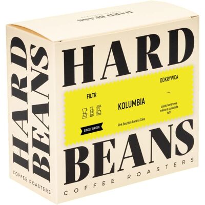 HARD BEANS COFFEE ROASTERS Kawa ziarnista Hard Beans Kolumbia Pink Bourbon Banana Cake 200g HARD BEANS COFFEE ROASTERS Kawa ziarnista Hard Beans Kolumbia Pink Bourbon Banana Cake 200g