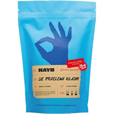 HAYB SPECIALITY COFFEE Kawa ziarnista Rak'n'Roll x HAYB Sie Przelewa Klasyk 500g HAYB SPECIALITY COFFEE Kawa ziarnista Rak'n'Roll x HAYB Sie Przelewa Klasyk 500g