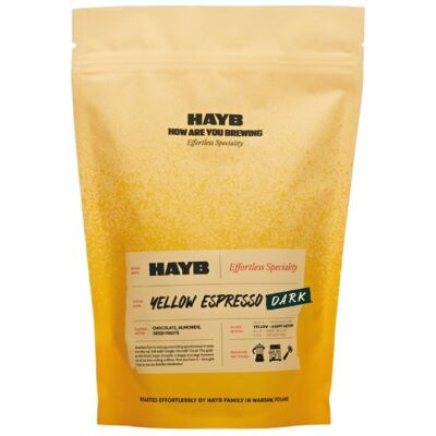 HAYB SPECIALITY COFFEE Kawa ziarnista HAYB DARK Yellow Espresso Blend 1kg HAYB SPECIALITY COFFEE Kawa ziarnista HAYB DARK Yellow Espresso Blend 1kg