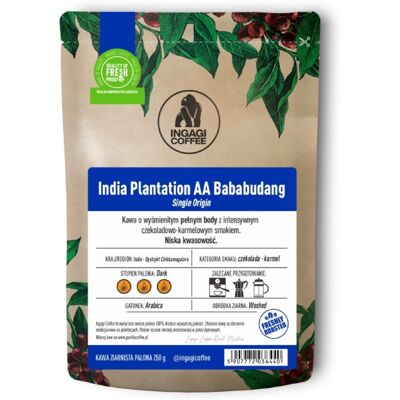 Kawa ziarnista Ingagi Coffee India Plantation AA Bababudang 1kg Kawa ziarnista Ingagi Coffee India Plantation AA Bababudang 1kg