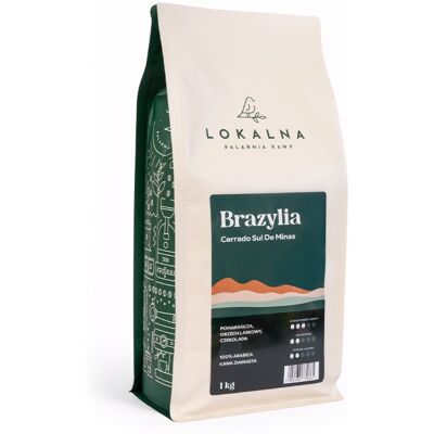 Kawa ziarnista Lokalna Palarnia Kawy Brazylia 1kg Kawa ziarnista Lokalna Palarnia Kawy Brazylia 1kg
