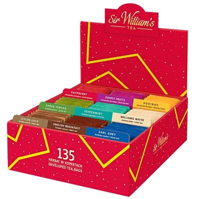 Tekturowy prezenter z herbatami Sir Williams Tea - 135 saszetek Tekturowy prezenter z herbatami Sir Williams Tea - 135 saszetek