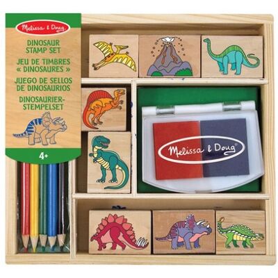 Melissa & Doug drewniane pieczątki z zmywalnymi farbami Dinozaury Melissa & Doug drewniane pieczątki z zmywalnymi farbami Dinozaury