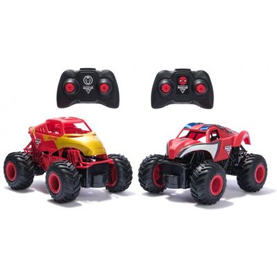 Monster Cable Jam Spider-Man i Iron Man zestaw RC Monster Trucków 1:24 Monster Cable Jam Spider-Man i Iron Man zestaw RC Monster Trucków 1:24