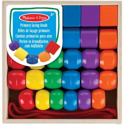 Melissa & Doug drewniane koraliki do nawlekania Melissa & Doug drewniane koraliki do nawlekania