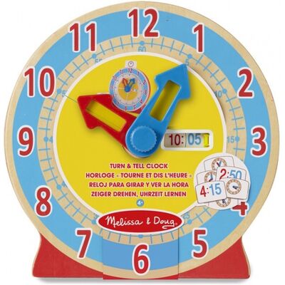 Melissa & Doug drewniany edukacyjny zegar Melissa & Doug drewniany edukacyjny zegar