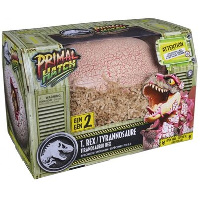 Primal Hatch Dino interaktywny T-Rex wykluwający się z jaja szary Primal Hatch Dino interaktywny T-Rex wykluwający się z jaja szary