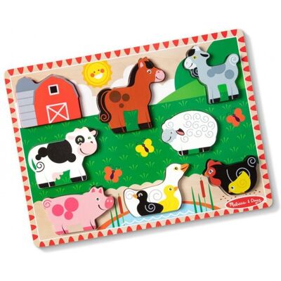 Melissa & Doug drewniane puzzle zwierzęta na farmie Melissa & Doug drewniane puzzle zwierzęta na farmie