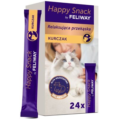 FELIWAY Happy Snack Chicken 24x15 g z kurczakiem, relaksująca przekąska dla wszystkich kotów FELIWAY Happy Snack Chicken 24x15 g z kurczakiem, relaksująca przekąska dla wszystkich kotów