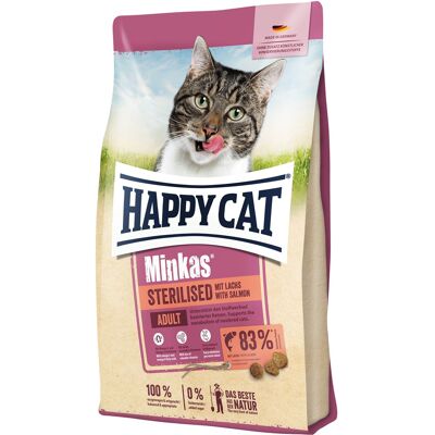 HAPPY CAT Minkas Sterilised Lachs Łosoś 10 kg sucha karma dla kotów po sterylizacji HAPPY CAT Minkas Sterilised Lachs Łosoś 10 kg sucha karma dla kotów po sterylizacji