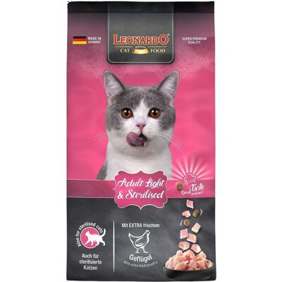 LEONARDO Adult Light karma dla dorosłych kotów z nadwagą 7,5 kg LEONARDO Adult Light karma dla dorosłych kotów z nadwagą 7,5 kg